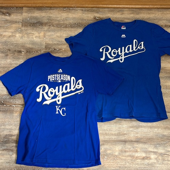 Large Kids Kansas City Royals TShirt Bundle w/1 Hosmer and 1 2014 PostSeason - Picture 1 of 12
